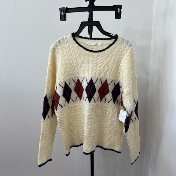 Altar'd State Cream Argyle Sweater - Picture 3 of 6